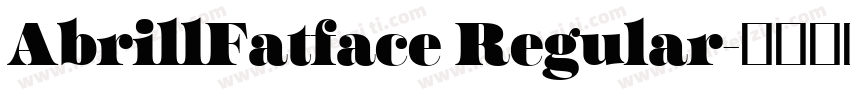 AbrillFatface Regular字体转换